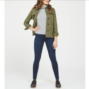 Spanx Womens L/G Dark Wash Denim Leggings